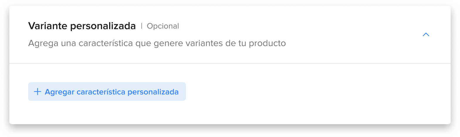 Imagen ilustativa. Si tu publicación no tiene variantes, puedes crear una desde la sección "Variante personalizada" en el "Modificar".